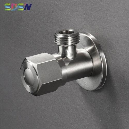 Angel Valve SDSN Quality SUS304 Stainless Steel Angle Valve Bathroom Filling Valve Toilet Parts Brushed Toilet Filling Valves