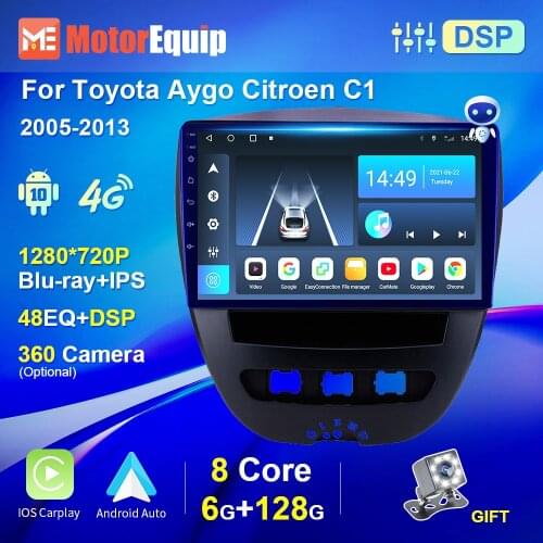 For Peugeot 107 For Toyota Aygo Citroen C1 2005-2013 Car Radio Stereo 2din Receiver Multimedia Video Player Android Auto Carplay