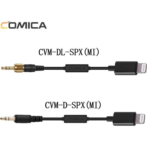 COMICA CVM-D-SPX(MI) /CVM-DL-SPX(MI) 3.5mm TRS to Lighting Interface of ios phone Audio Output Cable adatpte camera accessories