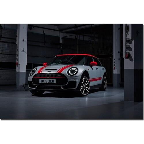 DIY Framed Canvas Prints Posters Mini John Cooper Works Car Canvas Painting Decoration