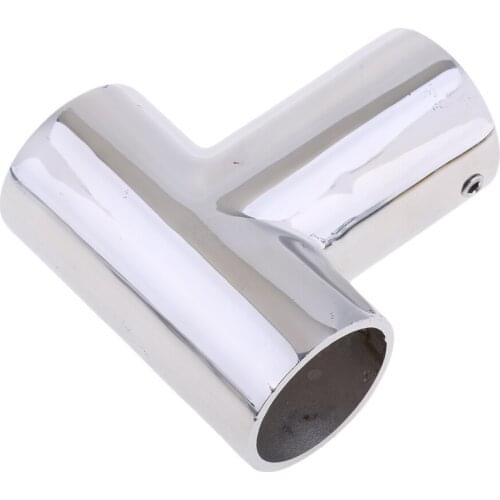 Boat Handrail Fittings 90 Degree T/Tee, 1-1/4 inch Pipe Hand Rail Tee, Marine 316 Stainless Steel