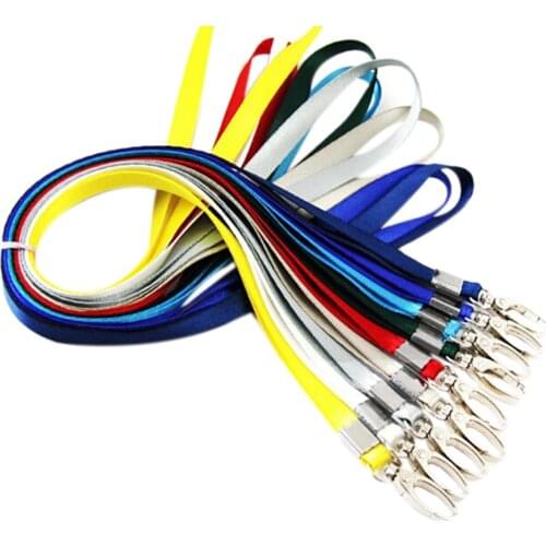 Hot Sale Hanging Neck Rope Safety Lanyard For Phone Straps Camera Holder Quality PU ID Pass Card Name Badge Holder Keychain Ring