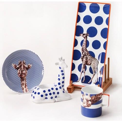 18 Pieces Of Wild Animal Paint Ceramic Soy Sauce Dish Vinegar Dishes Kitchen Small Dishes Tableware Gifts