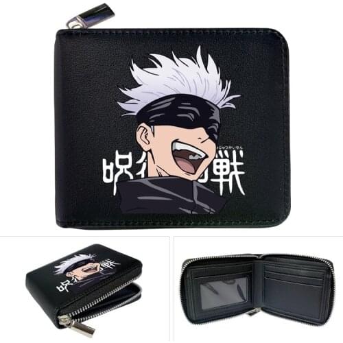 Jujutsu Kaisen Wallet Gojo Satoru Itadori Yuji Short Wallets Purse High Quality PU Leather anime Notecases 20 Types