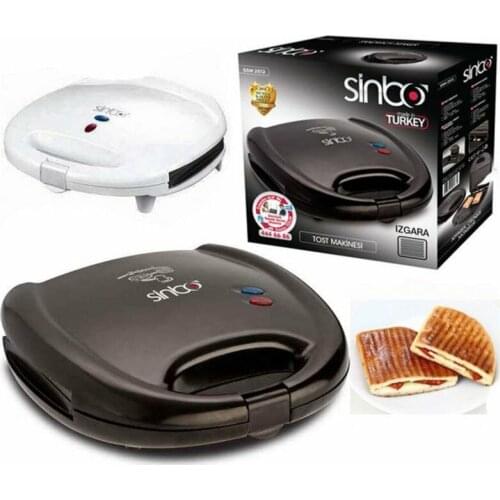 Toast Machine Multi-Function Sinbo Breakfast Maker Sandwich Machine Compact Panini Press Toast, Grilling, Omelets, bread, Pancak