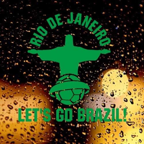 Lets go Brazil Brasil Wall Sticker Fantastic Wall Art Decal Wall Quote Sticker Home Decor Fashionable Wedding Decor Removable