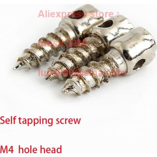 Nickle plated steel M4 Hole head carbon steel eye self tapping screw lead seal car ammeter cross drive wire electricity meter