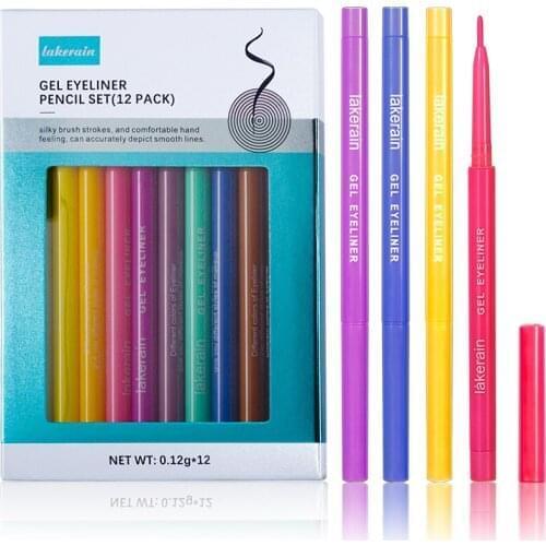 NEW Eyeliner Pen Set Waterproof Make Up Eye Liner Long Lasting Matte Purple Blue Red Green Yellow Brown Eyeliner Pencil