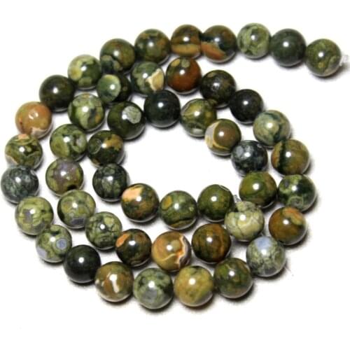 Wholesale Natural Old KAMBABA Round Stone Mix Color Beads For Jewelry Making DIY Bracelet Necklace 6/8/10 mm Strand 15.5