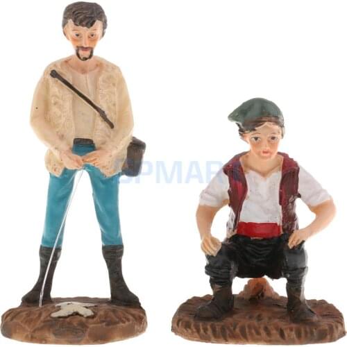 Sand Table Scene WC Shit Pee Dolls People Figure Model for DIY Layout Diorama Railway Landscape Scenery Parts