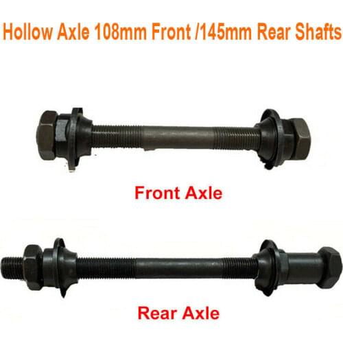 Mountain Bike Bicycle Wheel Axle Hollow Cycle 108mm Front / 145mm Rear Shafts