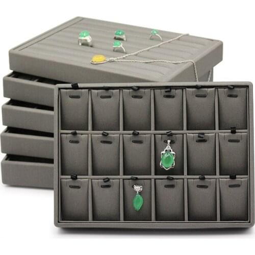 PU jewelry plate earrings circle tray necklace pendant jewelry box jewelry display box advanced exquisite customizable