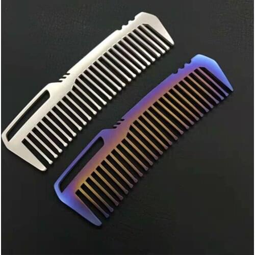 Titanium Comb EDC Hair Barber Comb Mini Ultra Pocket Anti Static Comb for All Hair Types