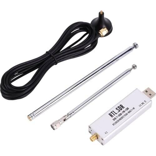 2021 SDR Receiver 0.1MHz-1.7GHz TCXO Software Defined High Stability Radio Receiver Noise Rreduction with RTL2832U R820T2 Chip