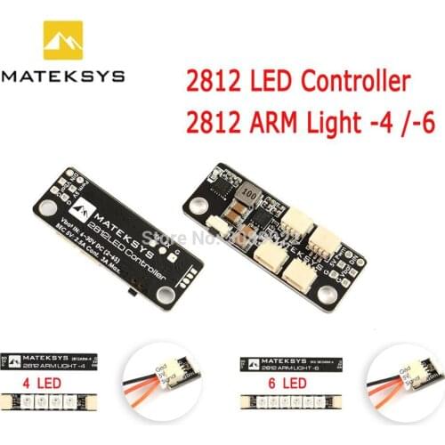 Matek System 2812LED Controller 2-6S LED Control Module with 5V BEC / 2812 LED Controller & 2812ARM-4 Light 2812ARM-6 Light LED