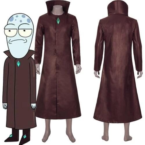 Solar Opposites Cosplay Costume Yumyulack Trench Coat Cosplay Adult Male Female Stand Collar Coat Halloween Carnival Suit