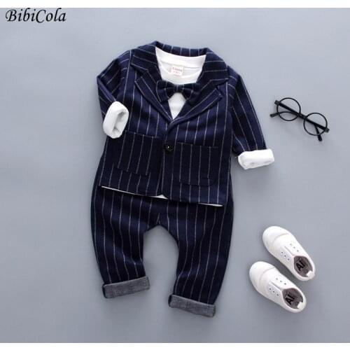 Spring Autumn Formal Children Dress Suit Flower Baby Boy Wedding Party Performance Costume Kids Blazer Vest Pants Clothes Set