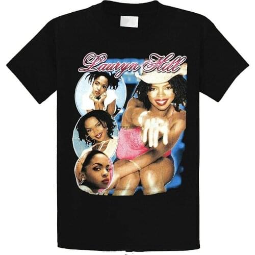Vintage Lauryn Hill Shirt Rap Tee 90s Loose Cotton TShirt Size S4XL Black