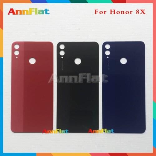 10Pcs/lot High Quality For Huawei Honor 8X Back Housing Battery Cover Door Rear Cover Glass with Adhesive Replacement