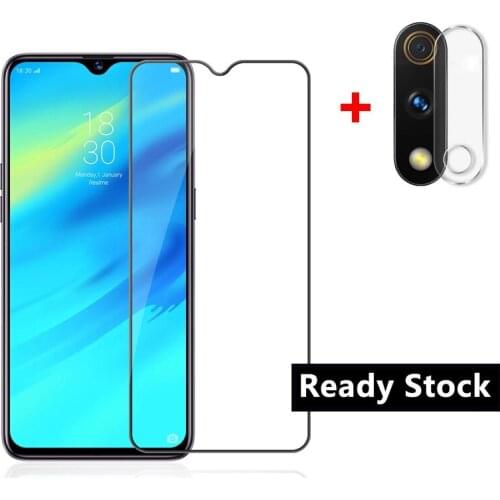 2 In 1 Tempered Glass For Realme 5 3 2 Pro Full Coverage Screen Protector For OPPO Realme XT X X2 Pro Tempered Glass