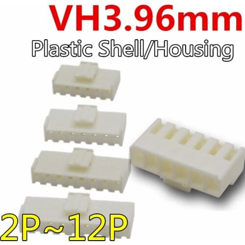 20pcs/lot VH3.96mm Plastic Shell / Housing VH-Y 2P/3P/4P/5P/6P/7P/8P/9P/10P/11P/12P White connector 3.96mm Pitch
