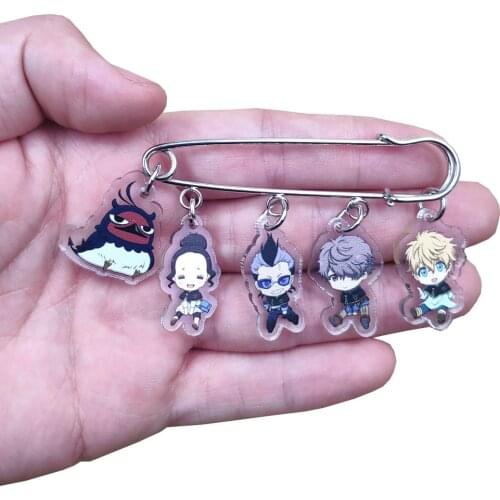5 Styles Hot Acrylic Anime Cartoon Black Clover Brooch Overcoat Bag Badge Women Men Unique Girl Student Pupil Birthday Gift