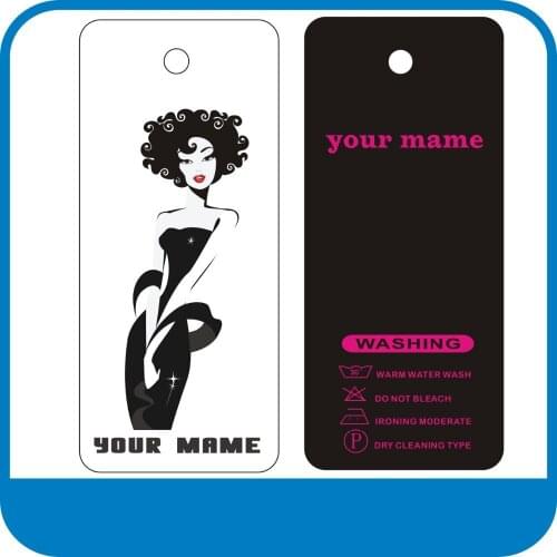 Custom 500PCS fashion women clothes tags 300gsm Paper J8