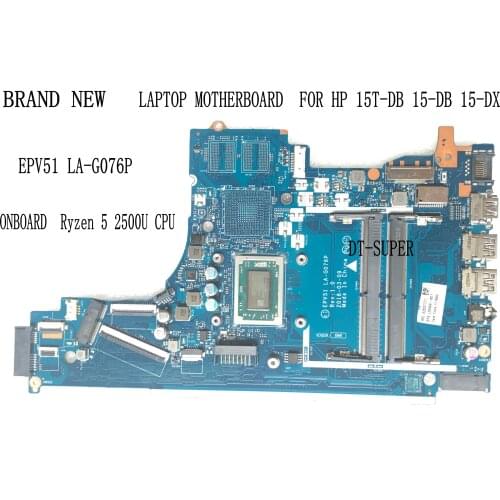 FAST SHIPPING.BRAND NEW,EPV51 LA-G076P FOR HP 15-DB LAPTOP MOTHERBOARD / 15-DA MAINBOARD.ONBOARD CPU Ryzen 5 2500U