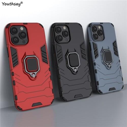 For iPhone 13 Pro Max Case Armor Shell for iPhone 13 Pro Max Cover Protective Hard Silicone Ring Rubber Cover iPhone 13 Pro Max