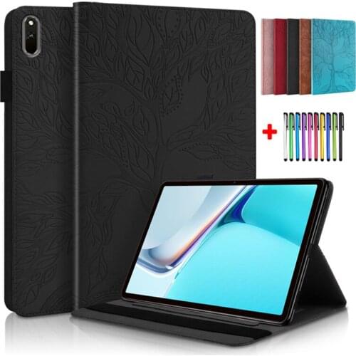 Life Tree Funda For Huawei Matepad 11 2021 Cover Etui Wallet Card Flip TPU Shell For Matepad 11 Case 2021 10.95 inch Caqa + Pen