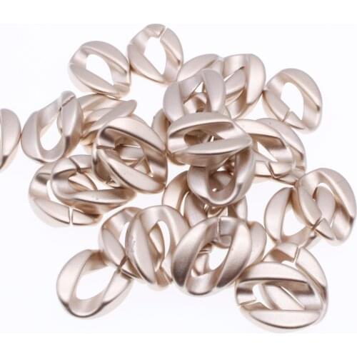 CHONGAI 50Pcs Spray Paint Effect Acrylic Twist Oval Open Ring Beads Connector link Chain For Necklace Bracelet Making 24mm