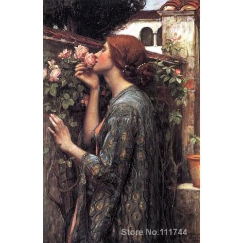 The Soul of the Rose by John William Waterhouse famous Portrait art home decor High quality Handmade