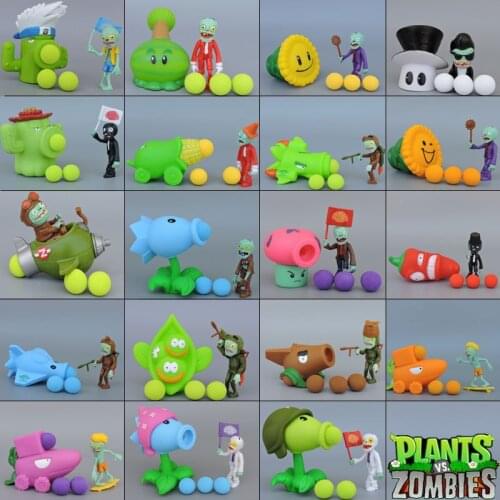 21 style PVZ Plants vs Zombies Peashooter PVC Action Figure Model Toy Gifts Toys For Children High Quality In OPP Bag