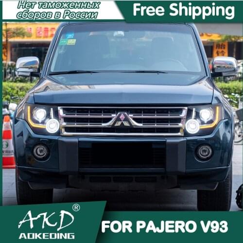 For Car Pajero V93 V97 2006-2020 Headlights DRL Day Running Light LED Bi Xenon Bulb Fog Lights Car Accessory V97 Head Lamp