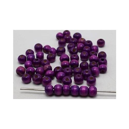 500 pcs Purple 8mm Round Wood Beads~Wooden beads Spacer Beads Jewelry Making