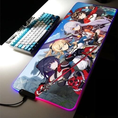 Bj Alex Genshin Impact Mat Led Mousepad Rgb Anime Tattoo Magic BattleTiger Gaming Company Longteng Dedales Gamer Luminous Rug