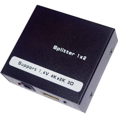 HDMI-compatible Splitter 1X2 Support 1.4v 4k*2k 1Input to 2 Output with Power Repeater 3D 4K x 2K HDMI-compatibleSupport HDTV 3D