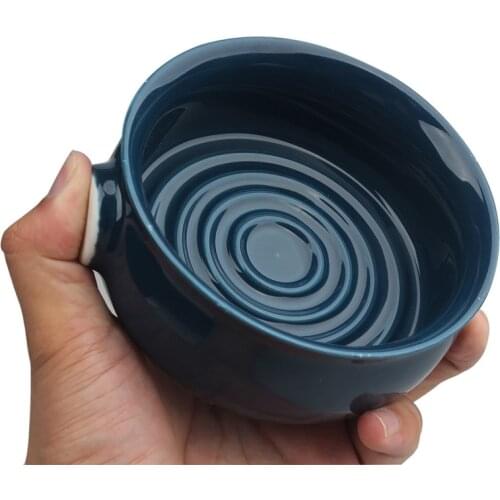 Ceramic Shaving Lather Bowl Thread Bottom Wide Mouth Man Wet Shaving Cream Mug Soap Bowl