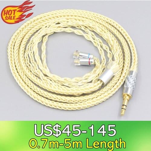 LN007612 8 Core Gold Plated + Palladium Silver OCC Alloy Cable For UE11 UE18 pro QDC Gemini Gemini-S Anole V3-C V3-S V6-C