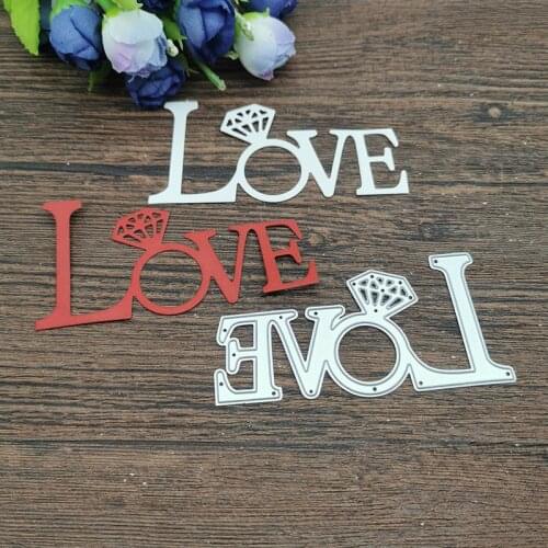 AOKEDIY Love Metal Cutting Dies Stencils For DIY Scrapbooking Decorative Embossing Handcraft Die Cutting Template