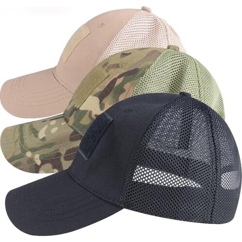 Outdoor Camouflage Mens Baseball Cap Shade Breathable Tactics Training Cap Male Cotton Peaked Cap Fishing Cap Biden Hat