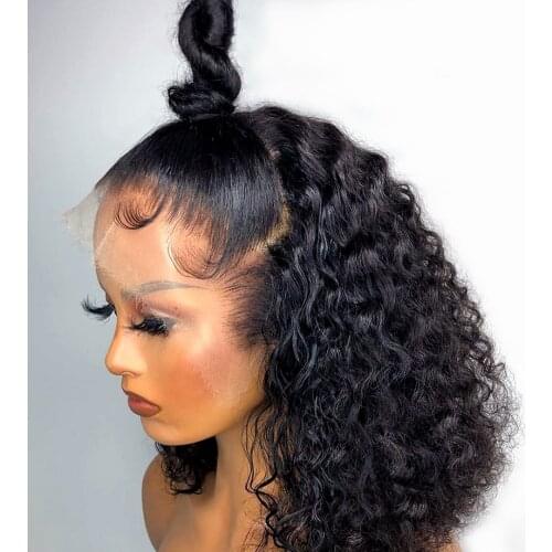 Bob Wig Water Wave Lace Front Human Hair Wigs For Black Women 13x4 Lace Frontal Wig Pre Plucked Brazilian Deep Wave Frontal Wig