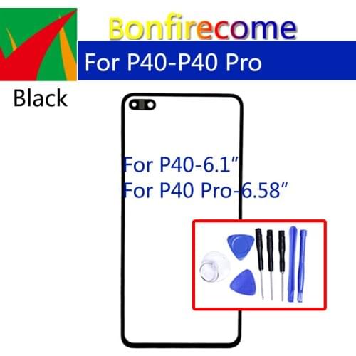 For Huawei P40 ANA-LNX9 ANA-LX4 Front Touch Screen Glass Outer Lens For P40 Pro ELS-NX9 ELS-N04 LCD Glass Replacement