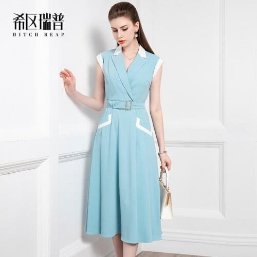 High End Temperament Suit Dress Womens 2021 New Summer Fashion Slim Dress