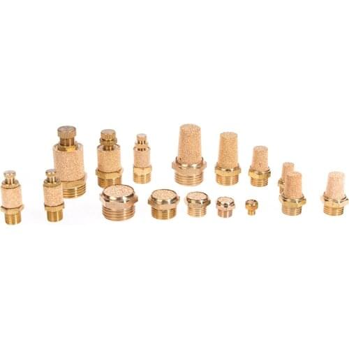 Pneumatic Exhaust Muffler Silencer 1/8 1/4 3/8 1/2 BSP Male Thread For Air Noise Brass Adjustable Long Short BSL M5