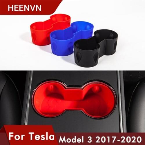 Heenvn Water Cup Holder For Tesla Model 3 Center Accessories Water Proof Car Coasters For Tesla Model Y Car Model3 Three 2020