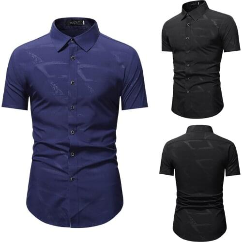 2021 summer shirt male print large size loose lapel shirt short sleeve fashion business casual cardigan top japanese fashion