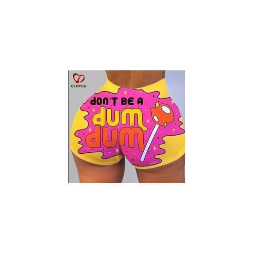 2021 New Sexy Summer Shorts Slim Womens Short Pants Print Hot Sale Hip-hop Outdoor Sports Elastic Waist Office Lady Mid Fashion