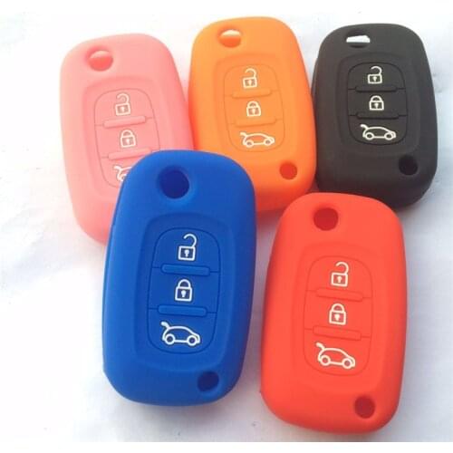 Silicone Car Key Case Cover For LADA Priora Sedan sport Kalina Granta Vesta X-Ray XRay Remote key shell fob auto parts