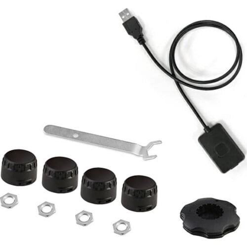 Car Tire Pressure Monitoring System With 4 External Mier Sensors Tire Monitoring System Small Monitor Mobile Phone APP Control